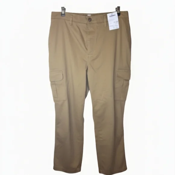 2 For $20 Williams Sonoma Utility Khaki Cargo Pants, Flexwear, Gorpcore - Picture 2 of 9
